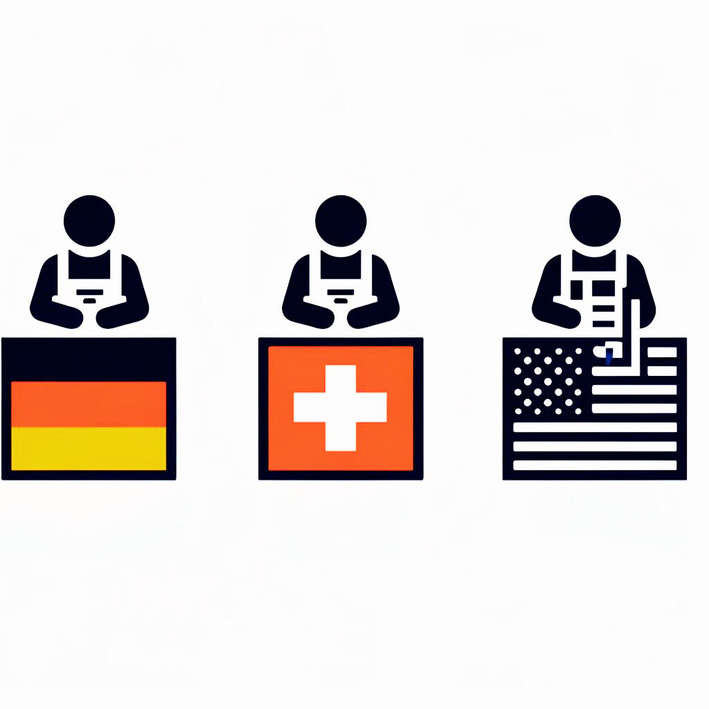 ISO 7010 : Adoption en Allemagne, en Suisse et aux États-Unis