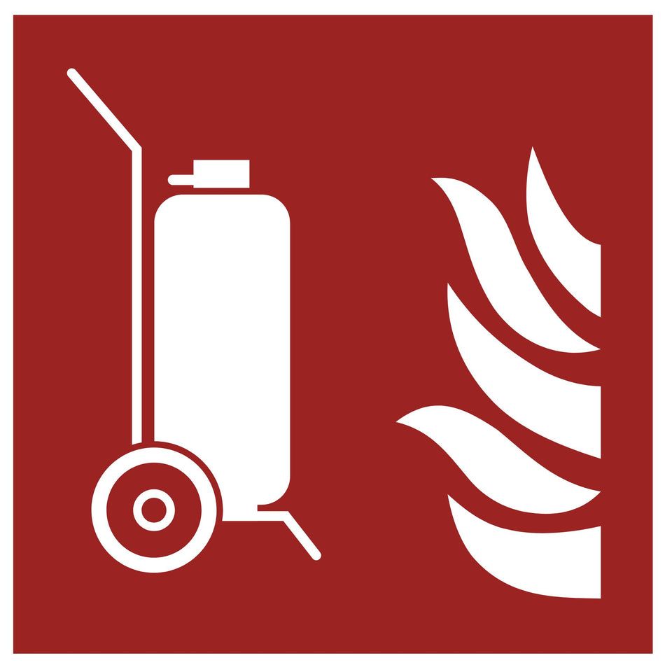 Wheeled Fire Extinguisher - F009 | ISO 7010