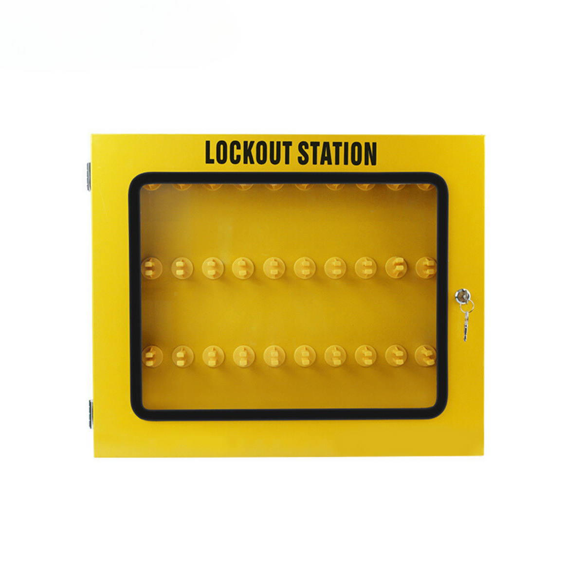 Metal Lockout Tagout Station, 60 padlock capacity