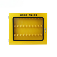 Metal Lockout Tagout Station, 60 padlock capacity