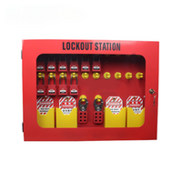 Red Metal Lockout Tagout Station