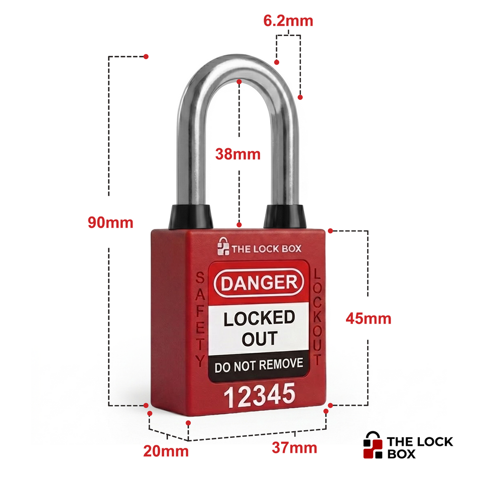 Cadenas de Consignation - Acier Anti-Poussière - 38mm
