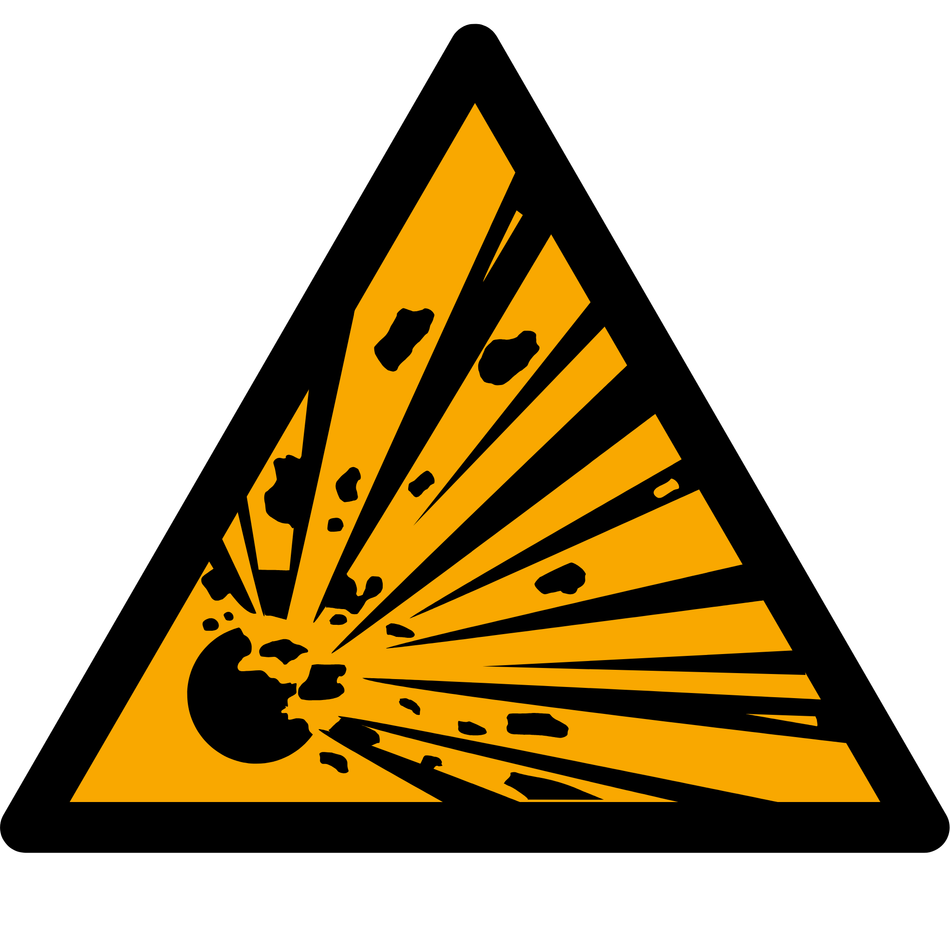 Warnschild Warnung vor explosionsgefährlichen Stoffen - W002| ISO 7010