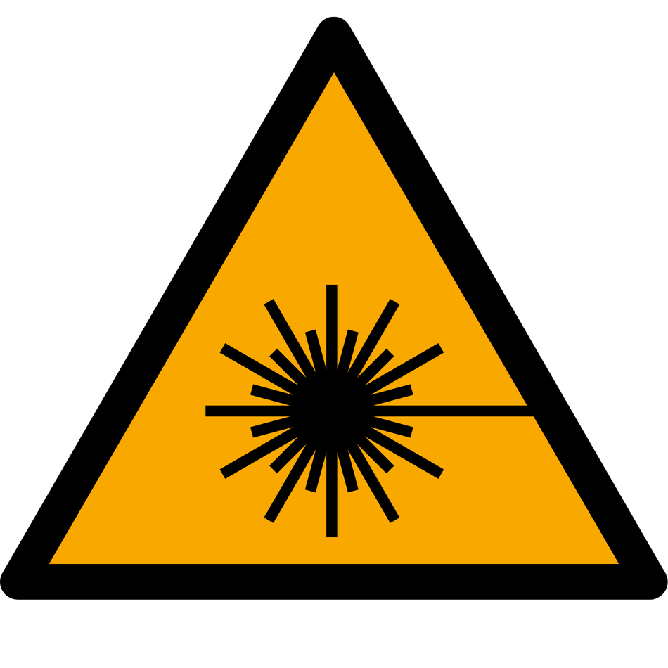 Warnschild Warnung vor Laserstrahlung - W004| ISO 7010