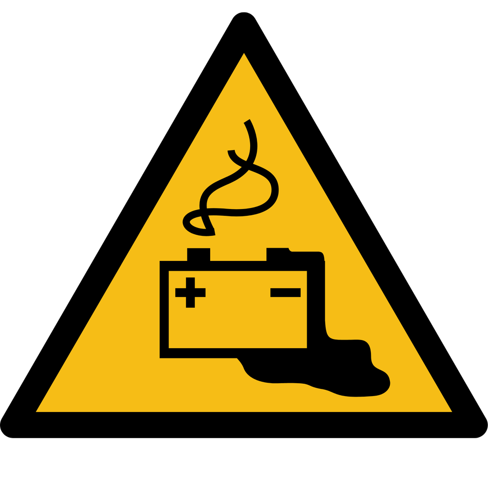 Warnschild Warnung vor Batterieaufladung - W026 | ISO 7010