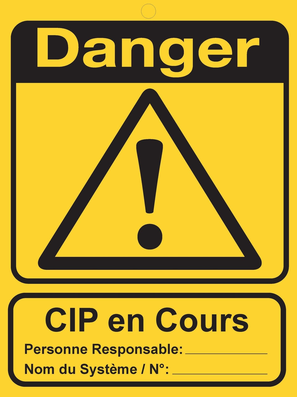 Large Safety Signage - CIP in Progress (10 pack) - The Lock Box -