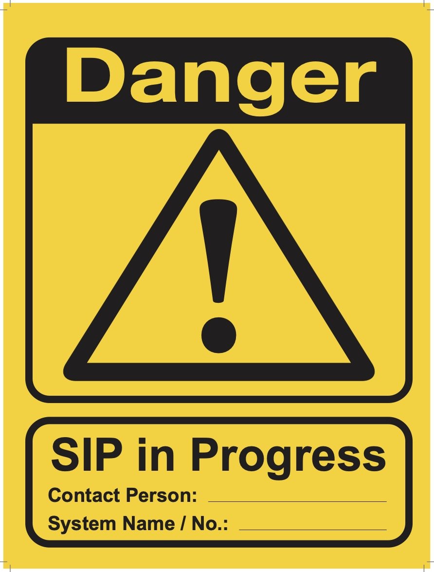 Large Safety Signage - SIP in Progress (10 Pack) - The Lock Box -